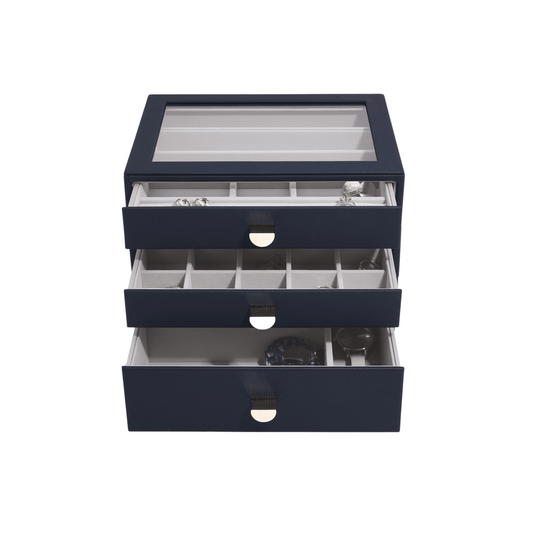 Classic Drawer 3-Set / Navy Blue & Grey